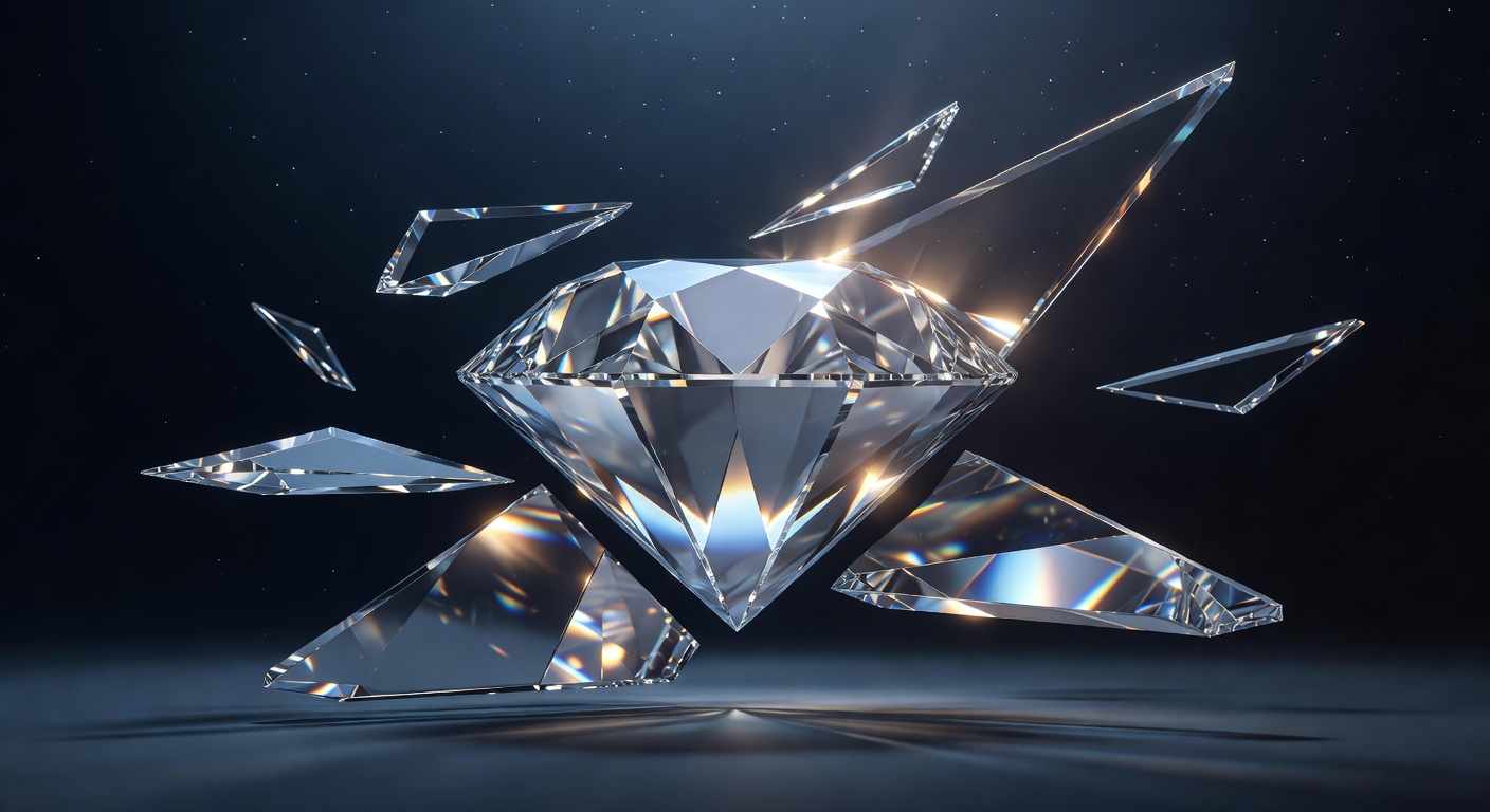Abstract 3D rendering of a luxury diamond representing our core design philosophy